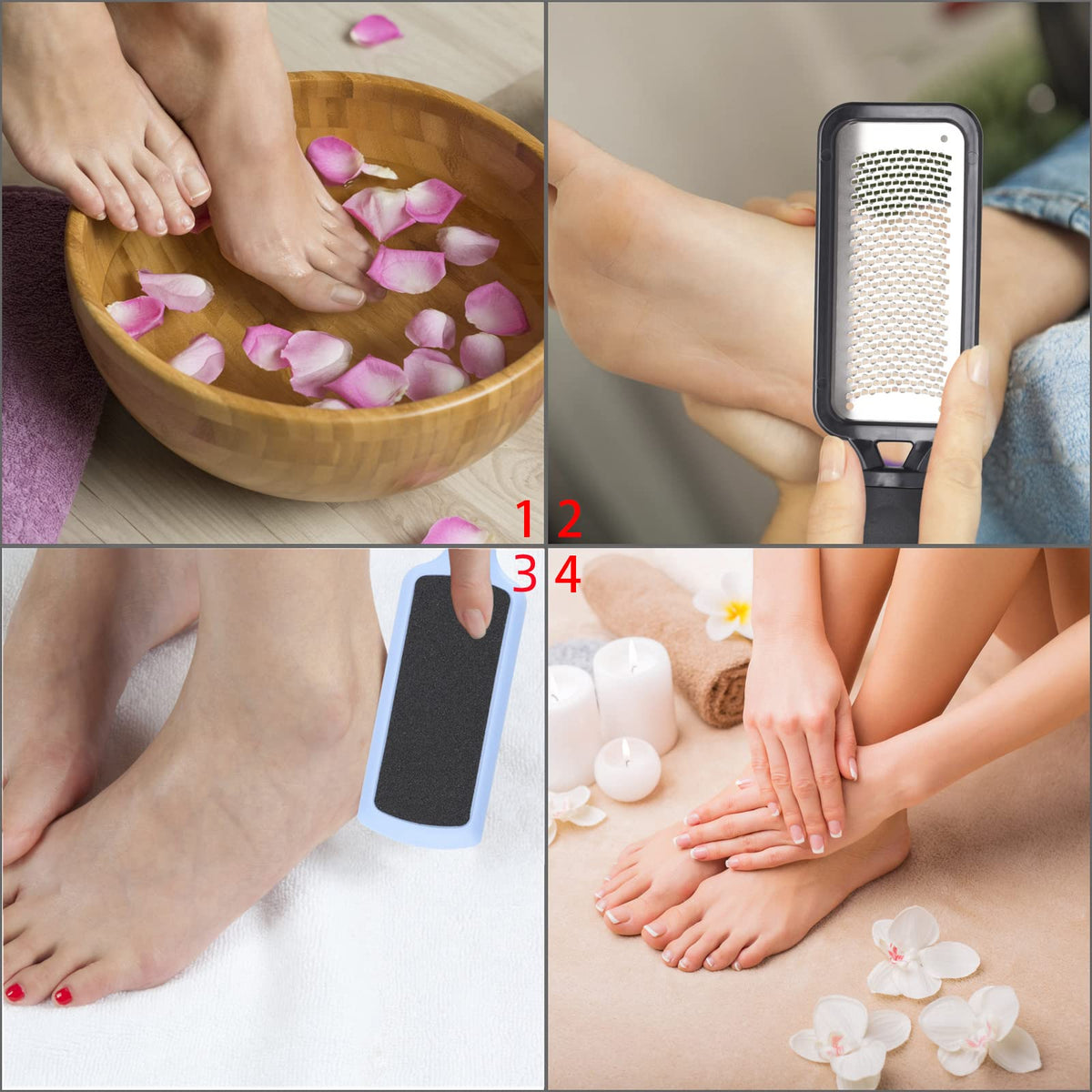 BTYMS pedicure tool in use on heel showing effective callus reduction