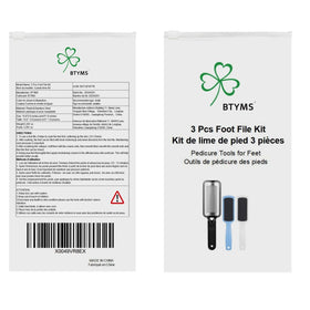 BTYMS foot files next to ruler showing scale and ergonomic handle comfort