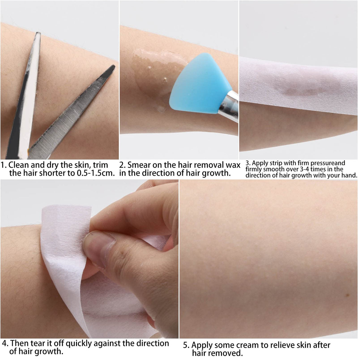 BTYMS strip after pull showing clean hair removal benefit
