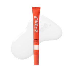Bubble Skincare front packaging showing product name and size, clear branding benefit