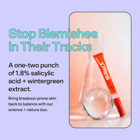 Bubble Skincare gel texture close-up, lightweight formula that absorbs quickly