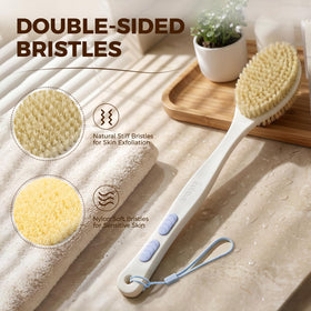 Bubbob bristle close-up highlighting thicker dual bristles for effective exfoliation