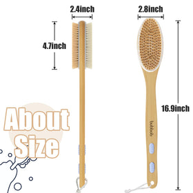 Bubbob close-up of dual-sided bristles highlighting exfoliation and gentle cleansing