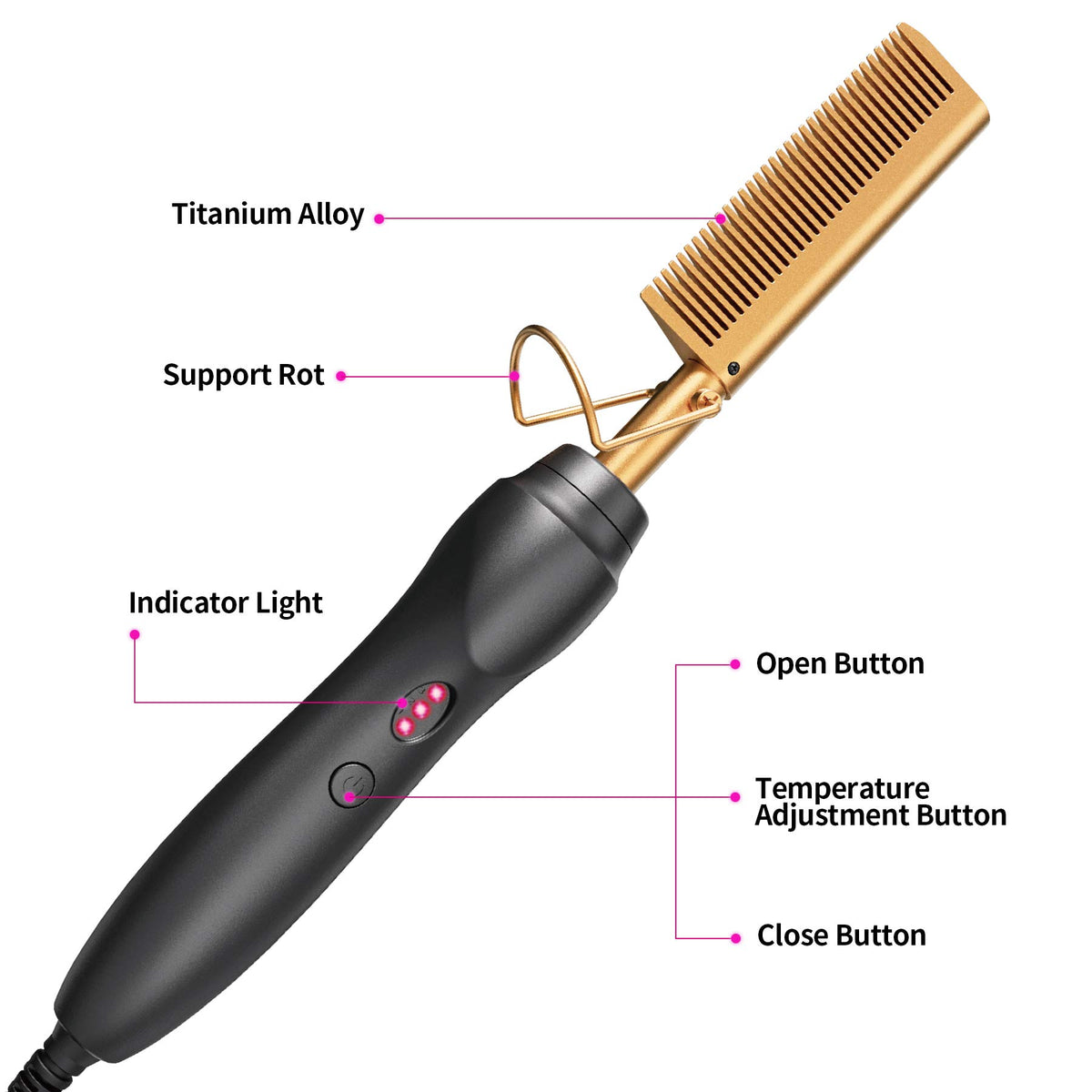 BudiGl plastic handle grip detail for comfortable, slip-resistant styling