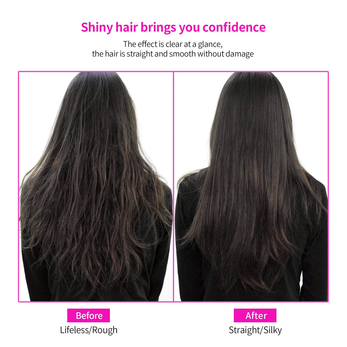 BudiGl straightener used on wig mannequin illustrating gentle styling care