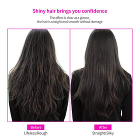 BudiGl styling a wig with the electric comb for controlled shaping and reduced frizz