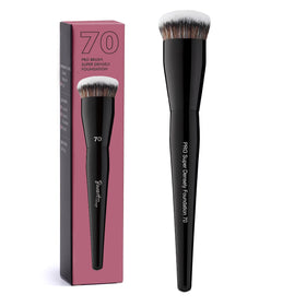 Bueart Design brush front view showing compact dense head for flawless blending