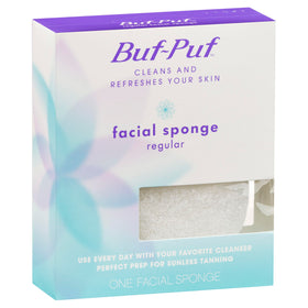 Buf-Puf before and after skin comparison showing smoother clearer-looking skin