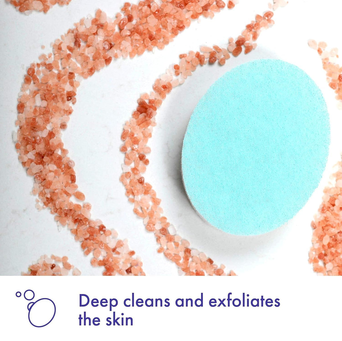Buf-Puf used in shower on arm showing full-body cleansing benefit