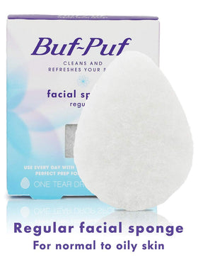 Buf-Puf close-up texture view highlighting gentle exfoliating surface