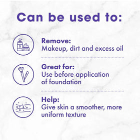 Buf-Puf used with cleanser demonstrating effective makeup and dirt removal