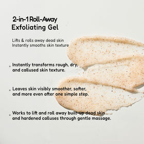 BUFFOUT closeup gel texture with visible exfoliating particles for polishing