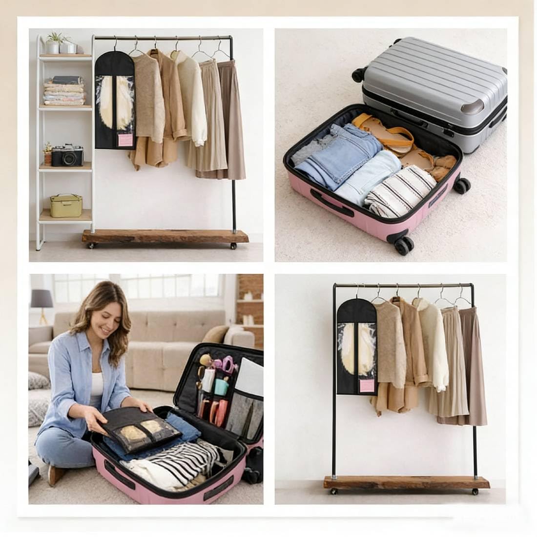 builson crushproof hard case open with foam inserts protecting wigs during travel