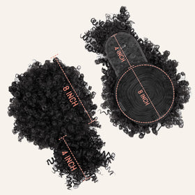 builson ponytail on hand to show size and lightweight portability