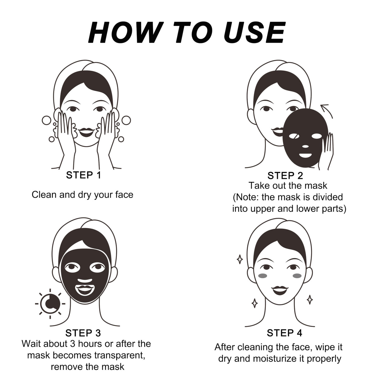 Bukamkom masks displayed in bathroom for nightly skincare routine