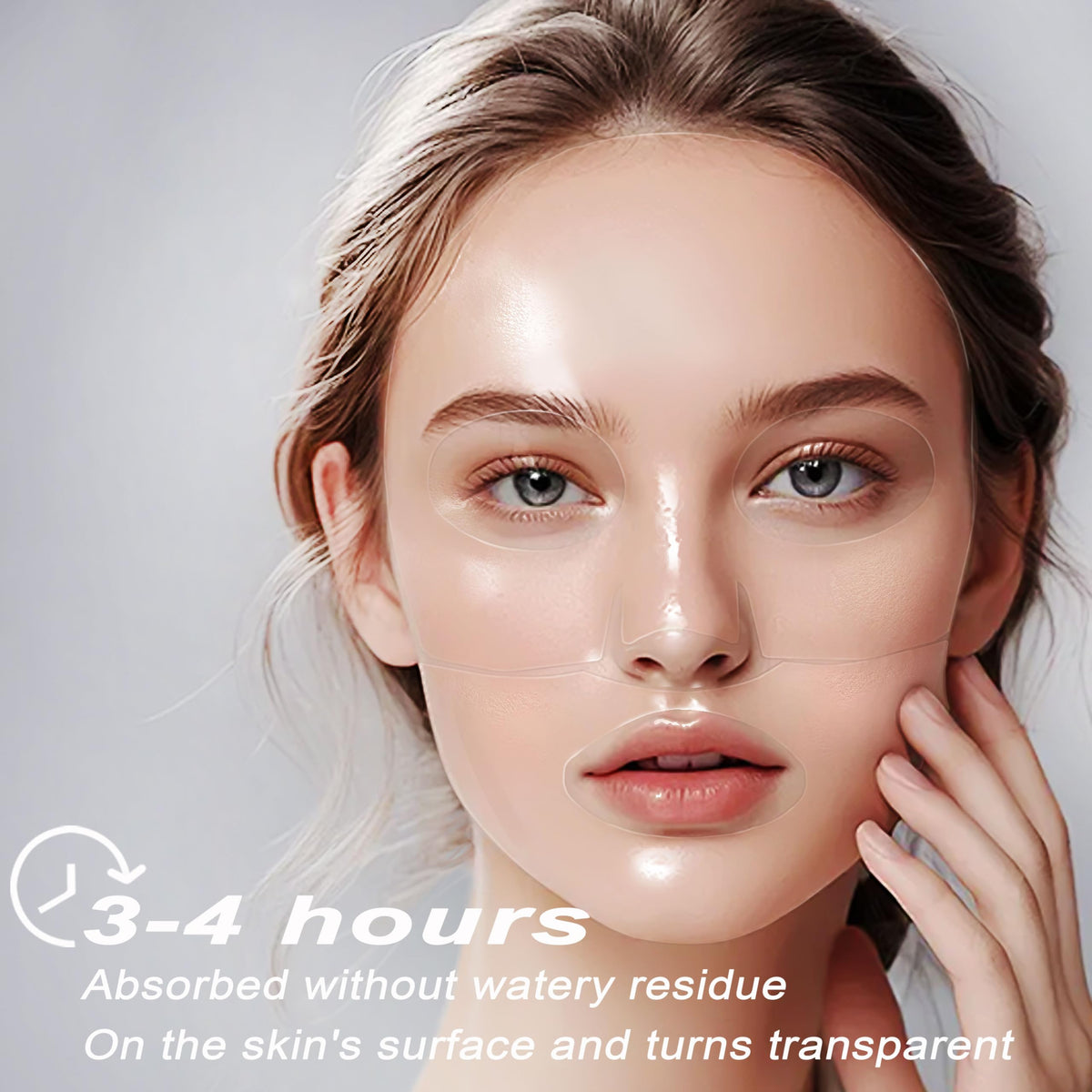 Bukamkom mask worn by model sleeping to show overnight convenience