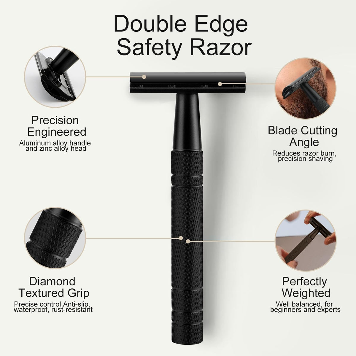 BULIMICA razor with platinum blades and disposal pouch for responsible use