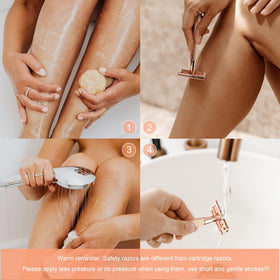 BULIMICA razor shaving a leg illustrating smooth, low-irritation result