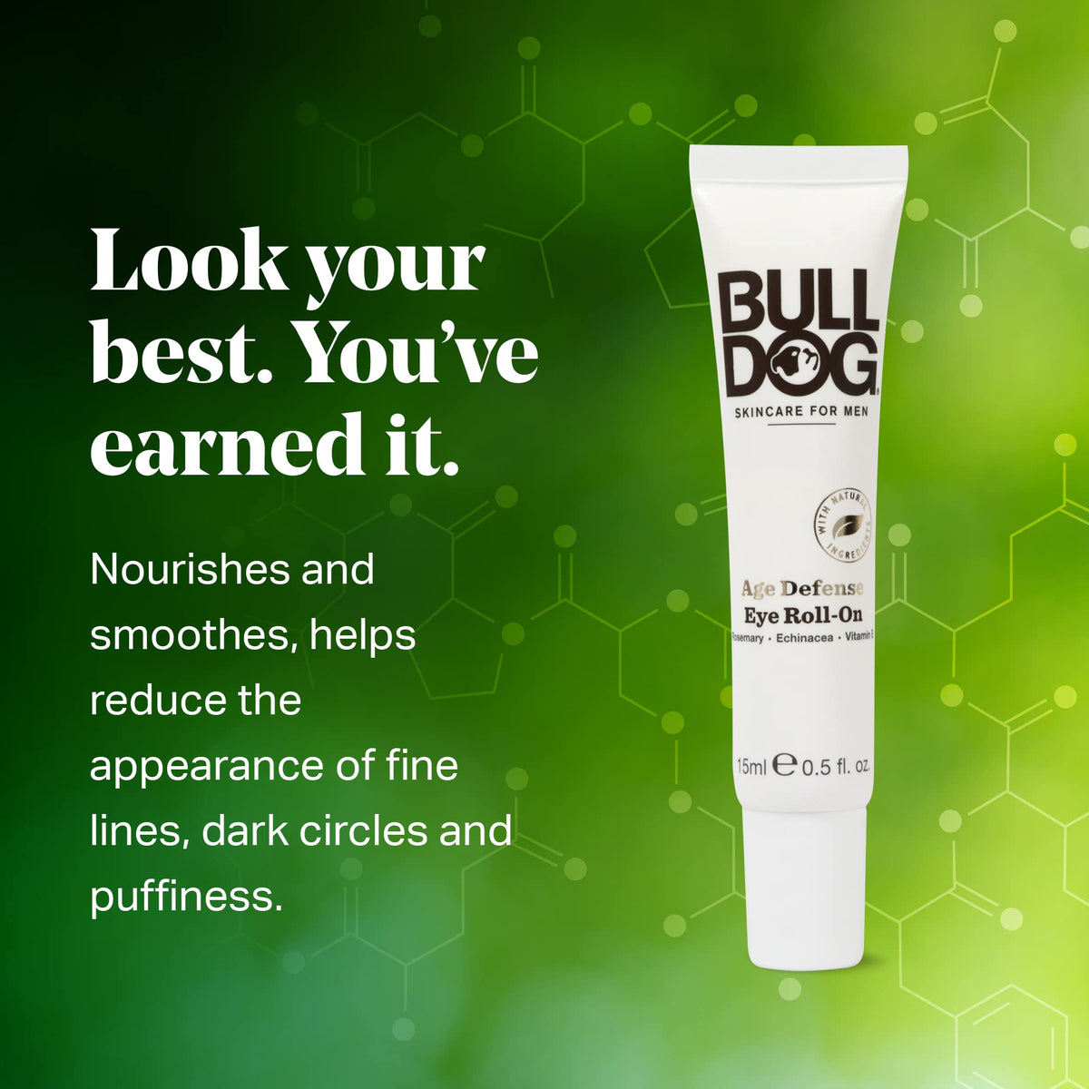 Bulldog Skincare for Men ingredients label highlighting antioxidant complex