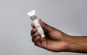 Bulldog Skincare for Men size comparison demonstrating travel-friendly 0.5 oz