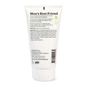Bulldog label detail displaying key ingredients and clean formulation