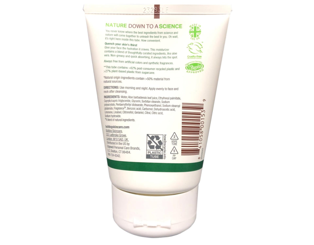 Bulldog Skincare moisturizer in use during a morning routine demonstrating quick absorption and refreshed skin appearance