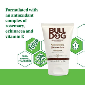 Bulldog moisturizer texture squeezed from tube for light, fast-absorbing hydration
