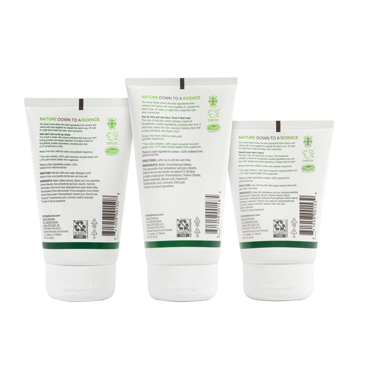 Bulldog face scrub granules close-up showing exfoliating texture and clarity
