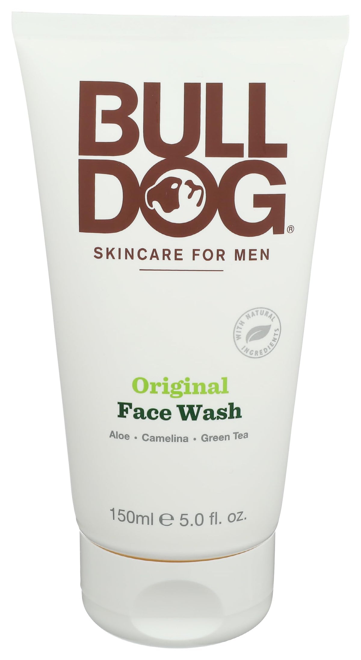 Bulldog Skincare for Men front packaging showing product and clear benefit of daily cleansing