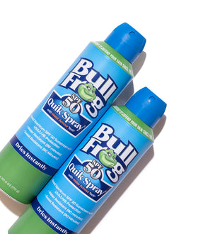 Bullfrog mist pattern on skin texture highlighting fast-drying finish