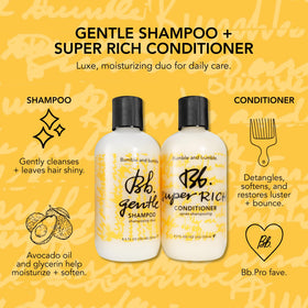 Bumble and bumble label detail highlighting ingredients and trust