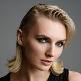 Bumble and bumble styled tousled hair in lifestyle shot showing natural separation and polish