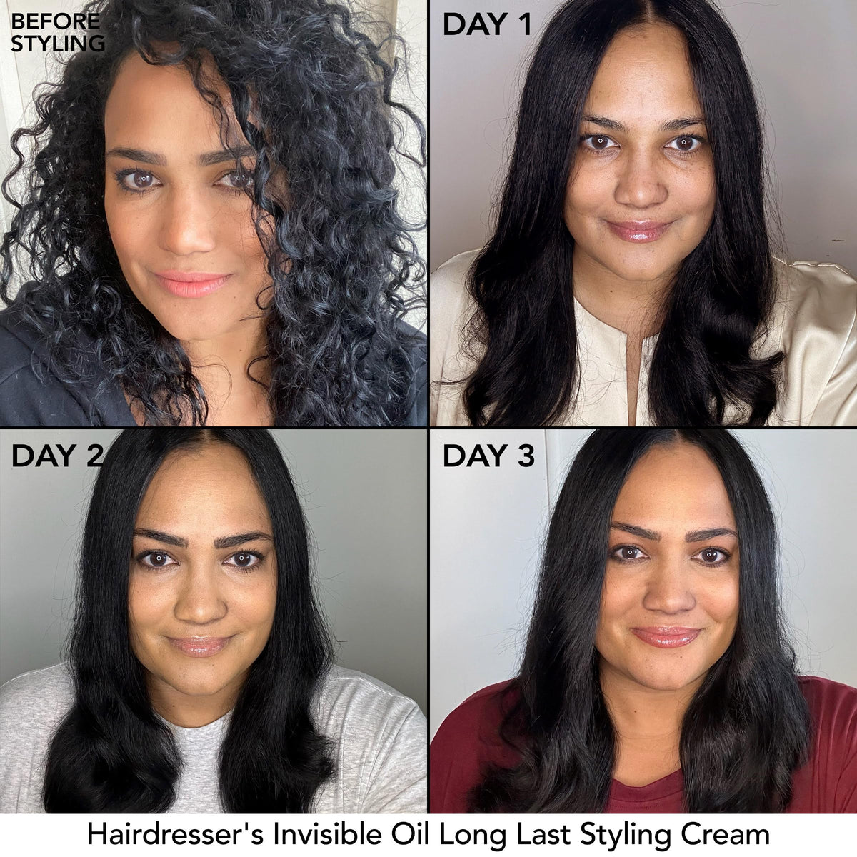 Bumble and bumble styling cream in hand demonstrating easy application benefit