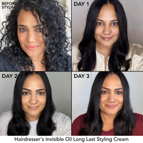 Bumble and bumble styling cream in hand demonstrating easy application benefit