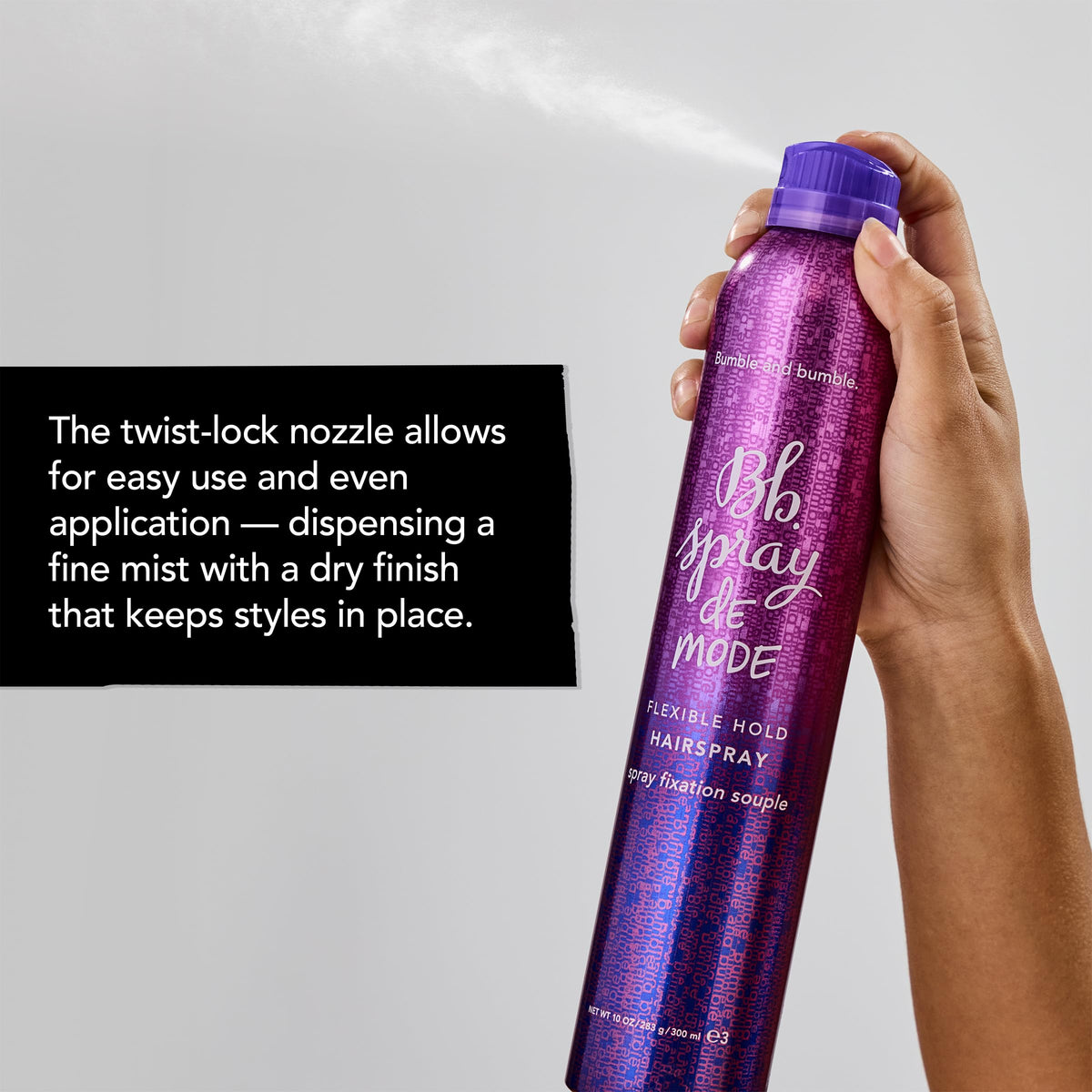 Bumble and bumble finished wavy hair demonstrating natural movement and control