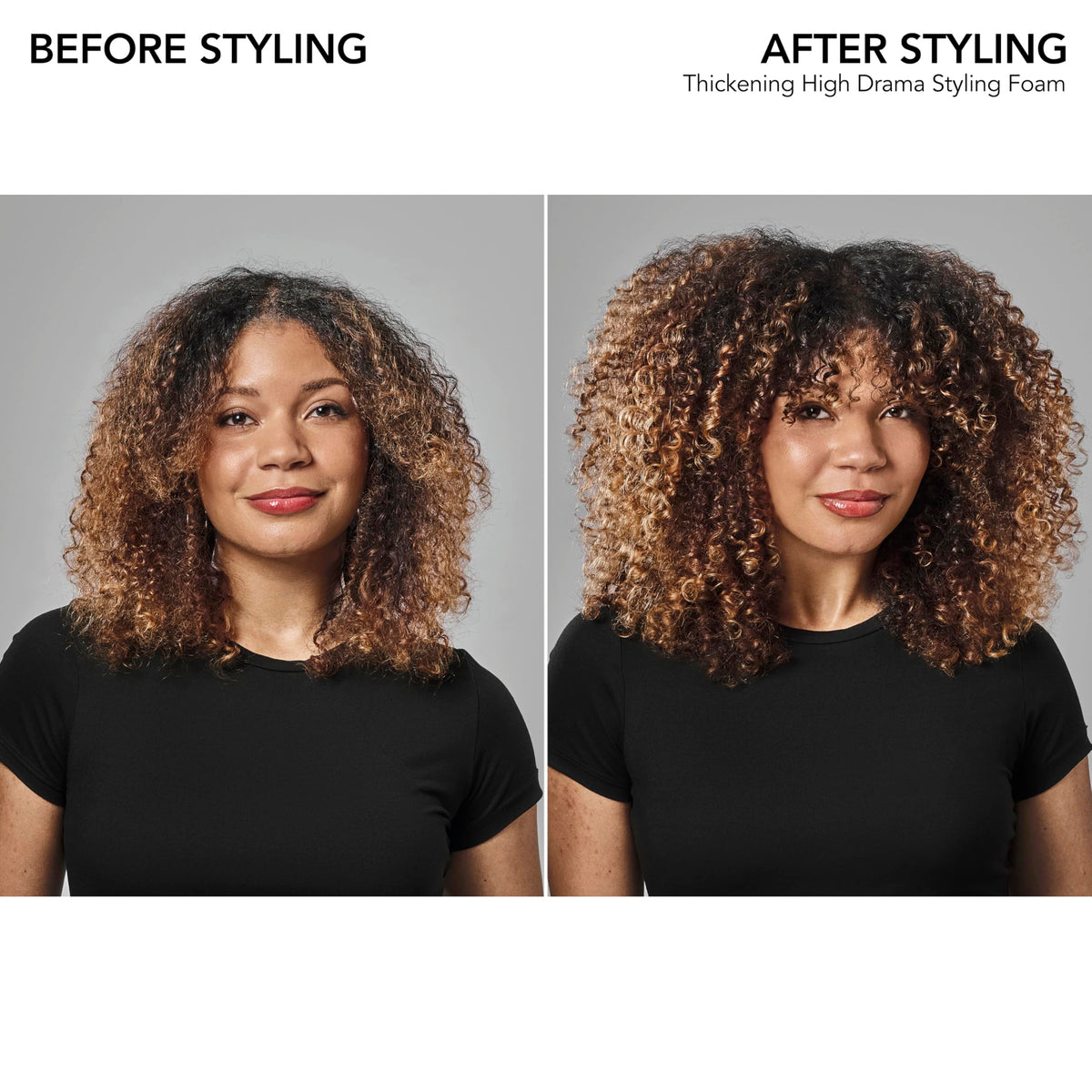 Bumble and bumble foam applied to wet hair at roots for lift