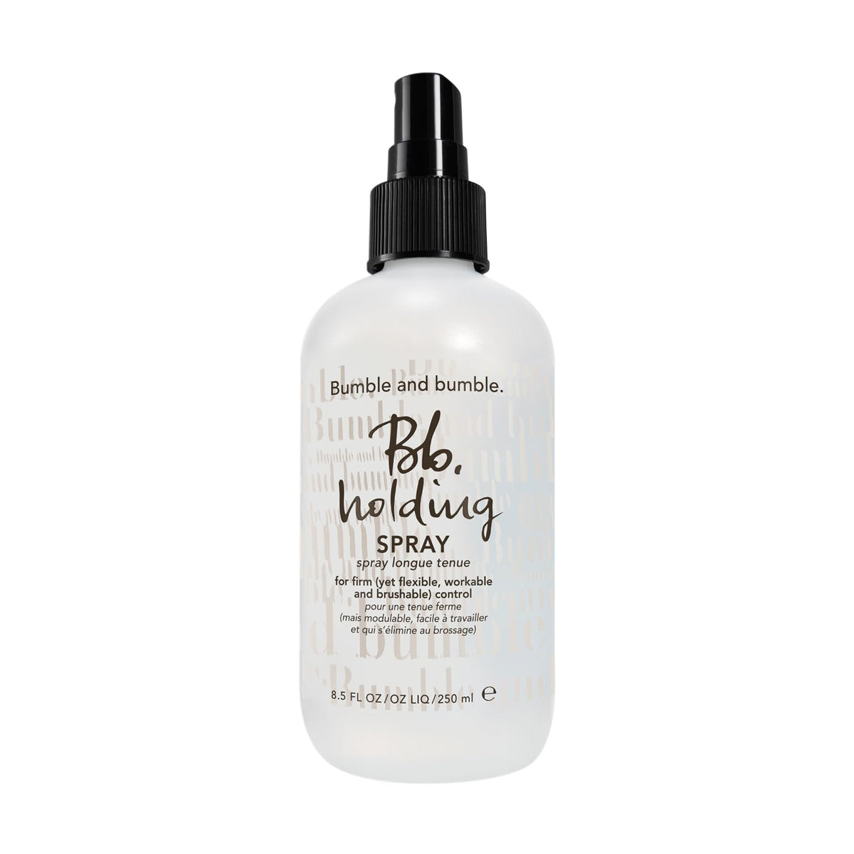 Bumble and bumble front bottle showing label and product benefit of firm control