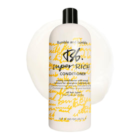 Bumble and bumble front bottle showing product and size benefit
