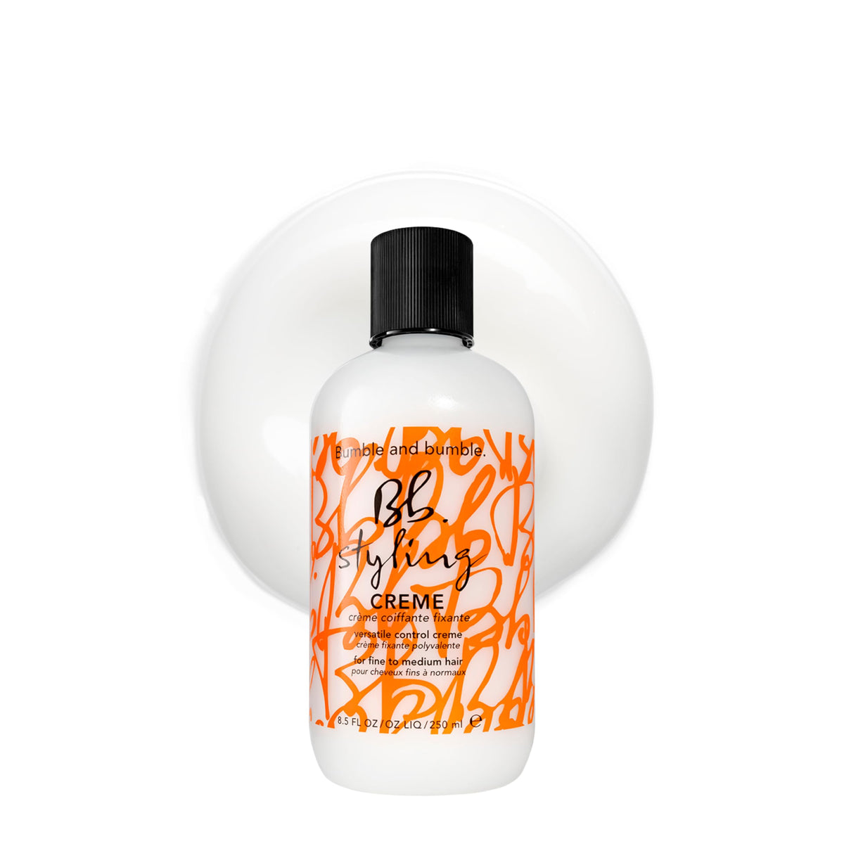 Bumble and bumble front jar showing label and product benefit of versatile styling