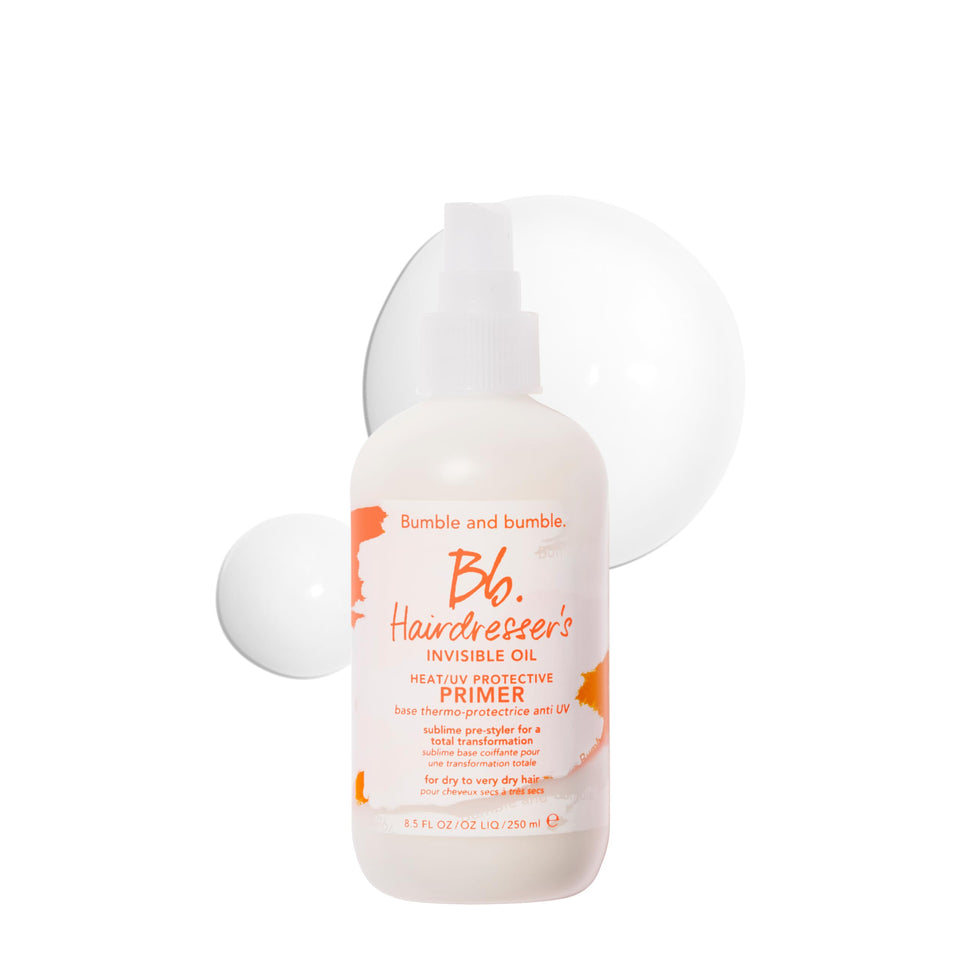 Bumble and bumble front pack shot showing bottle and label, communicates professional results
