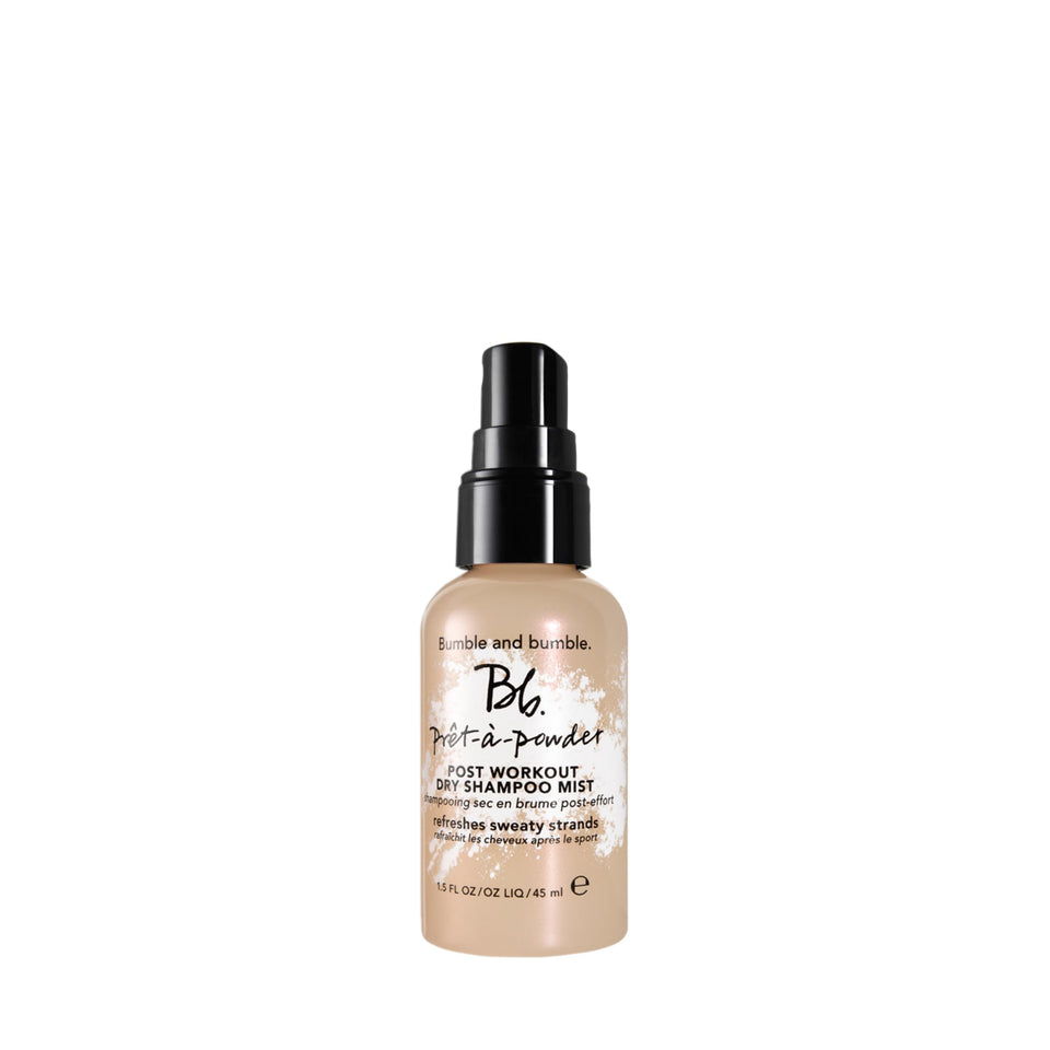 bumble and bumble front packaging mist shows compact travel-ready styling