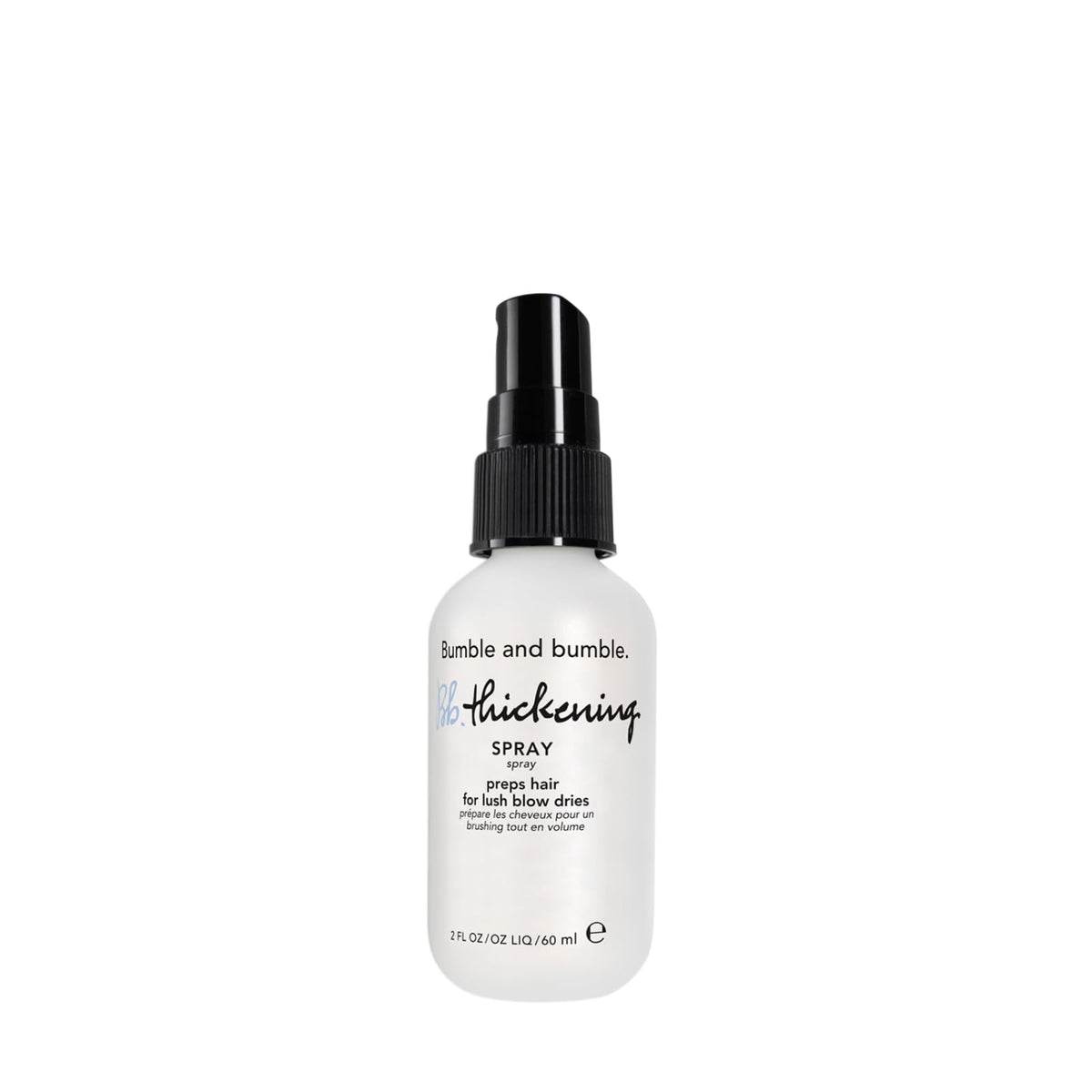 Bumble and bumble front packaging showing mini prep spray for portable volume