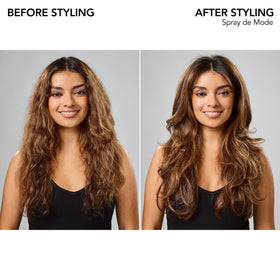 Bumble and bumble spray texture cloud illustrating weightless, brushable finish