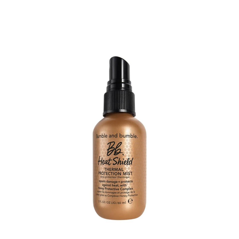 Bumble and bumble front packaging showing compact travel bottle and brand