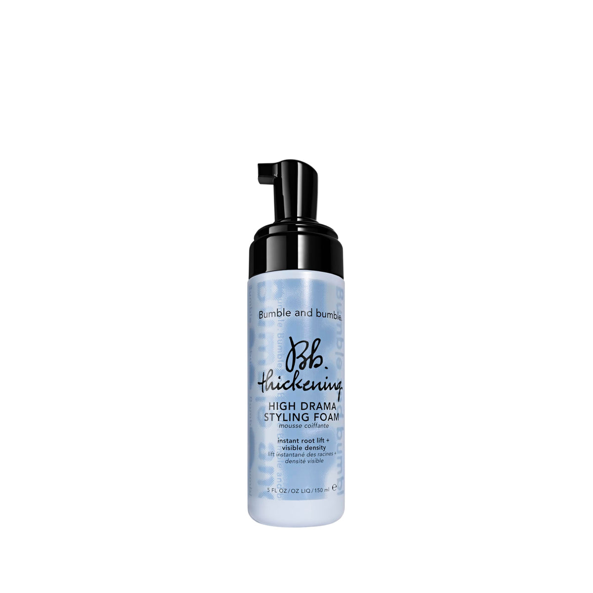 Bumble and bumble front packaging showing product and volume benefit