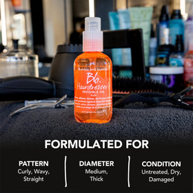 Bumble and bumble in bathroom routine demonstrating daily styling convenience