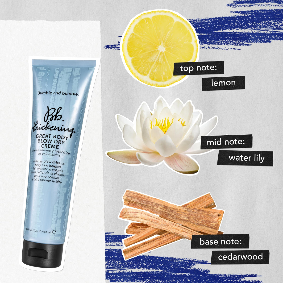 Bumble and bumble on bathroom counter within styling routine, convenient benefit