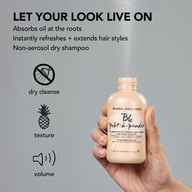 Bumble and bumble mini jar inside travel kit for on-the-go touch-ups