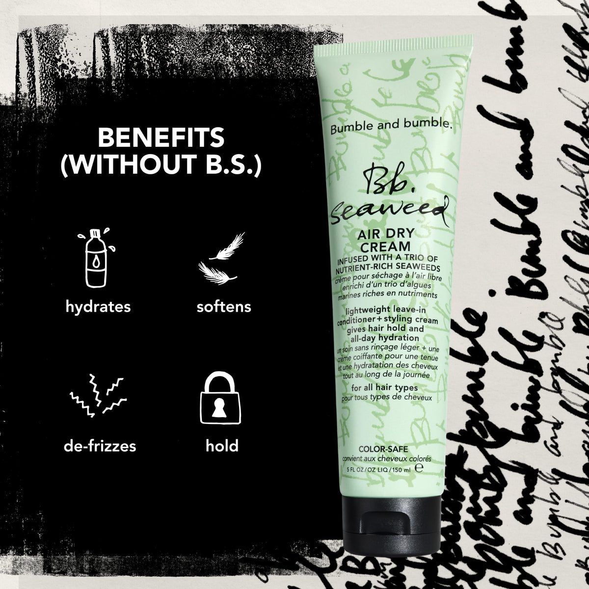 Bumble and bumble size comparison with 5 fl oz tube showing travel-friendly volume