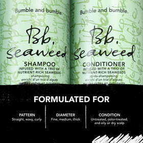Bumble and bumble bottle in shower demonstrating daily-use convenience